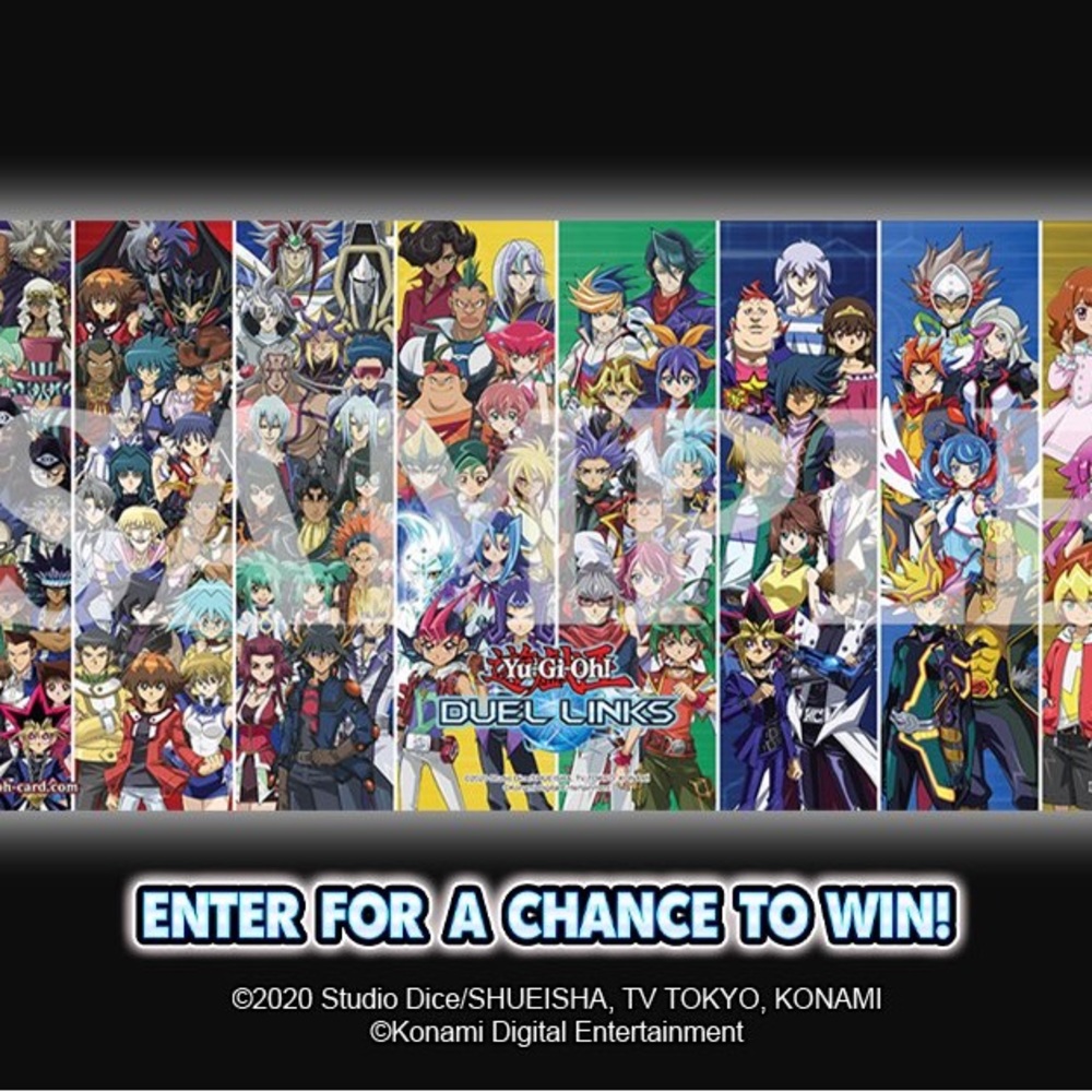 New! RARE 25th anniversary prize, Yugioh Duel Links 100 character game mat